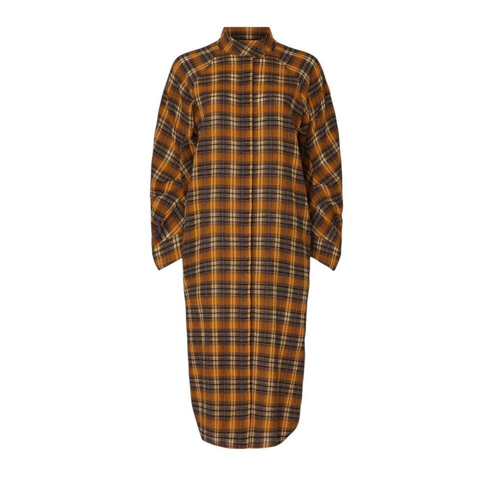 Zero + Maria‎ Cornejo Camisa Plaid Shirt Dress Size 14 MSRP: $895